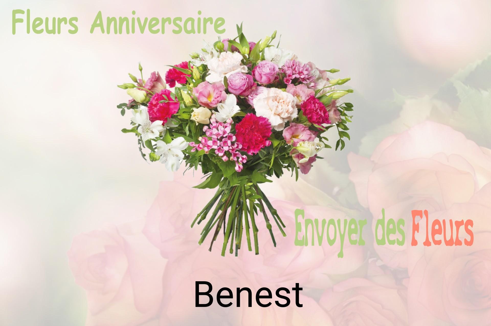 Bouquet de fleurs d’anniversaire livré à Benest